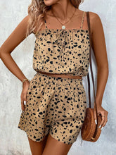 Women's Floral Printed Frilled Hem Cami Top And Shorts Set